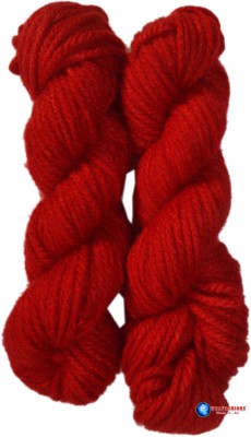 Ganga Motu Thick Chunky Wool Hand Knitting Yarn (Red) (Hanks-200gms)