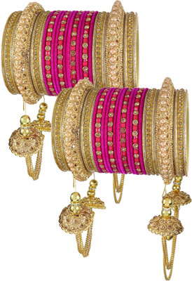 Zulka Get Your Traditions Metal Bangle Set(Pack of 52)