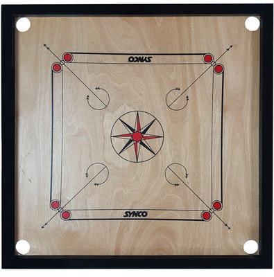SYNCO Carrom Board 68.58 cm Carrom Board(Black, Beige)