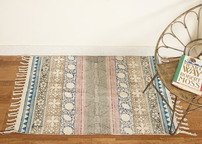 Handicraft-Palace Multicolor Cotton Area Rug(2 ft,  X 3 ft, Rectangle)