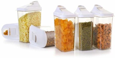 CHUKEE Plastic Cereal Dispenser  - 750 ml(Pack of 6, White)