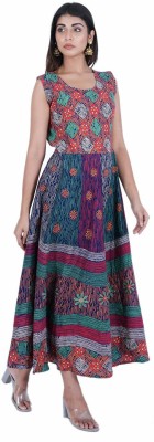 Rangun Women Maxi Multicolor Dress