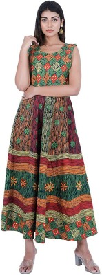 Rangun Women Maxi Multicolor Dress