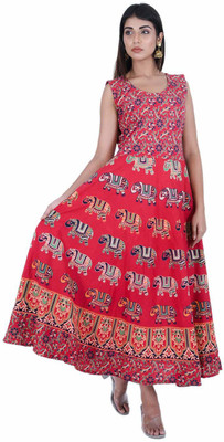 Majestic Women Women Maxi Red Full Length Dress