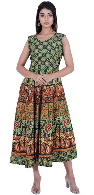 Rangun Women Maxi Green Dress