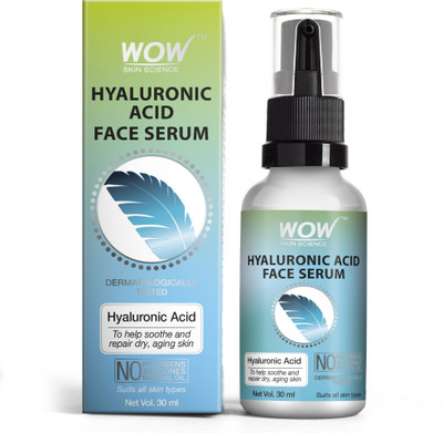 WOW SKIN SCIENCE Hyaluronic Acid Face Serum - Soothing & Repairing Dry and Aging Skin - For All Skin Types - No Parabens, Silicones & Mineral Oil - Glass Bottle - 30ml(30 ml)