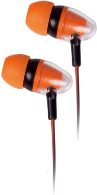 Elegance enterprise Hi-fi Sound With Mic Call Receive & End Earphone Wired Headset(Orange, In the Ear)