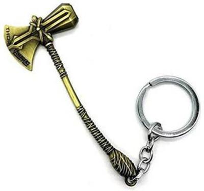TrueBucks Axe Stormbreaker Infinity War EndGame High Quality Shining Pendant GOLDEN COLOR Keychain (GOLDEN COLOR) Key Chain