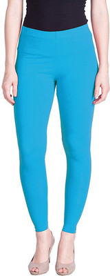 Lyra Ankle Length  Ethnic Wear Legging(Blue, Solid)