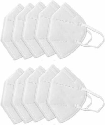 Surat Dream Washable Reusable Face Masks For Germ Protection | Anti virus 5 Layer Face Mask With Respirator | Made in India N95 Face Mask(White, Free Size, Pack of 10)