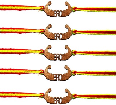 Vihaan Fashions Designer 5RKH0032 Mauli Thread Rakhi  Set(5 Designer Rakhi)