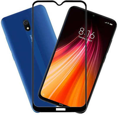 HOBBYTRONICS Edge To Edge Tempered Glass for Mi Redmi 8A Pro(Pack of 1)