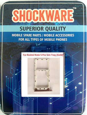 Shockware Sim Card Tray(Compatible With Redmi Note 5 Pro (Gold))