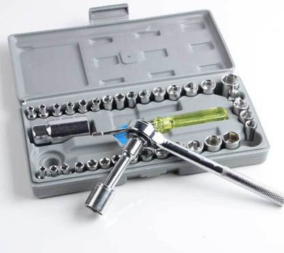 ALWAFLI 40 in 1 Pcs Wrench Tool Kit & Screwdriver & Socket Set Standard Screwdriver Set(Pack of 1)