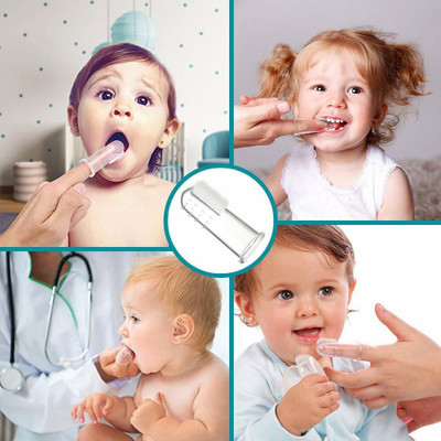 GYMSY Baby Finger Tooth Brush with Holder (Kids Toothbrush; Non-Toxic odorless; Ultra Soft Toothbrush(Pack of 2)