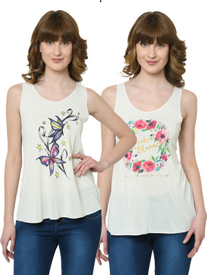 Trendygal Casual Sleeveless Printed Women Multicolor Top