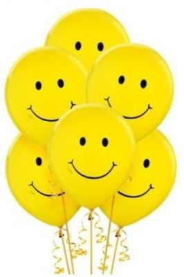 Shreeji Decoration Printed 50pcs smiley yellow balloons Balloon(Yellow, Pack of 50)