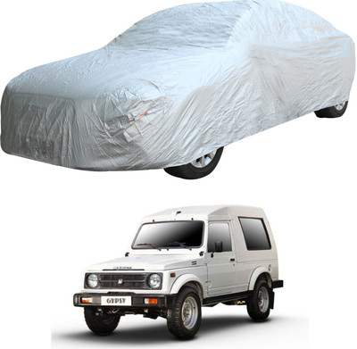 Oshotto Car Cover For Maruti Suzuki Gypsy (Without Mirror Pockets)(Silver)