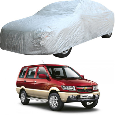 Oshotto Car Cover For Chevrolet Tavera (Without Mirror Pockets)(Silver)