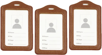 Fedus 1 Card Holder(Set of 3, Brown)