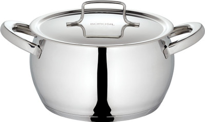 BOROSIL CookFresh Impact Bonded Tri-Ply Cook and Serve Casserole(2800 ml)
