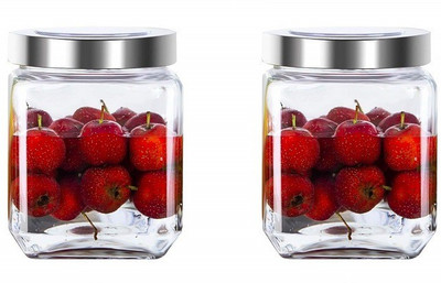 Avastro Glass Grocery Container  - 500 ml(Pack of 2, Clear)