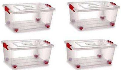 AMAZE Enterprise Plastic Utility Container  - 16 L(Pack of 4, Clear)