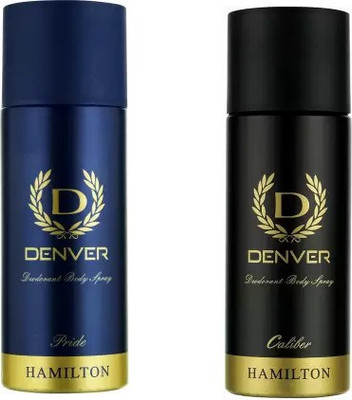 DENVER (1 Pride & 1 Caliber) - 165ml - PVG02 Deodorant Spray  -  For Men(330 ml, Pack of 2)
