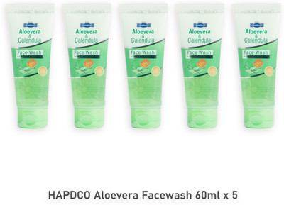 HAPDCO ALOVERA CALENDULA FACE WASH 60ML - 5PACK (5*60ML) Face Wash(300 ml)