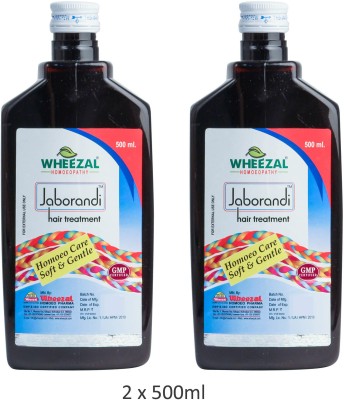 WHEEZAL JABORANDI HAIR OIL 500ML - 2 PACK (500ML* 2) Hair Oil(1000 ml)