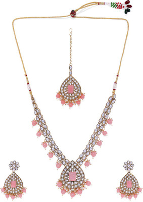 ACCESSHER Alloy Gold-plated Multicolor Jewellery Set(Pack of 1)