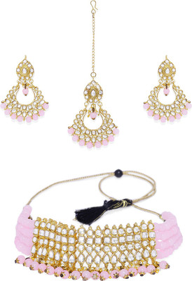 ACCESSHER Alloy Gold-plated Multicolor Jewellery Set(Pack of 1)