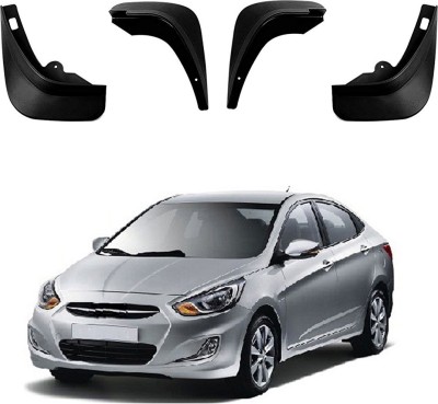 CARMATE Rear Mud Guard, Front Mud Guard For Hyundai Verna Fluidic NA(Black)