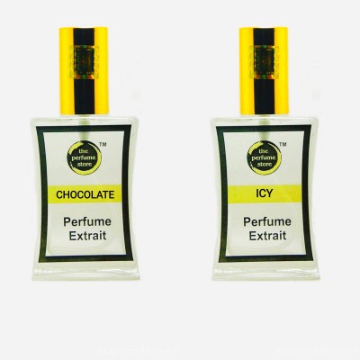 The perfume Store CHOCOLATE & ICY PREMIUM PERFUME PACK OF 2 Extrait De Parfum  -  120 ml(For Men & Women)