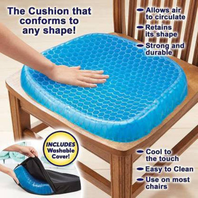 DN BROTHERS Egg Sitter Seat Cushion Soft Gel Mat for Office Chair, Back/ Hip Support DN272 Shoulder Support