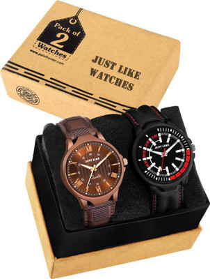 just like combo -2 Wrist Boy Watches Analog Watch  - For Men