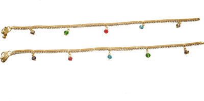 crystal fashion store Alloy Anklet(Pack of 2)