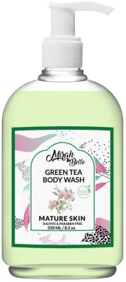 Mirah Belle Green Tea Mature Skin Body Wash (250 ml) - For Anti-Aging, Wrinkles, Skin tightening, Sagging & Age-Spots. Makes Skin Soft, Smooth & Clear. Anti - Pollution - Vegan, Natural, SLS, Sulfate, Paraben, GMO-Free(250 ml)