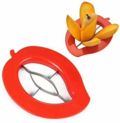 FIVANIO by FIVANIO Plastic Mango Shaped Manual Fruit Cutter, Red Fruit Slicer(1 MANGO CUTTER)
