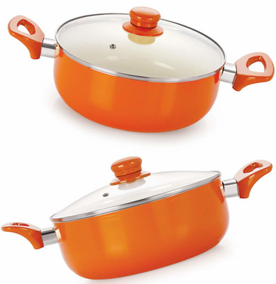 NIRLON Induction Bottom Non-Stick Coated Cookware Set(PTFE (Non-stick), Aluminium, 2 - Piece)