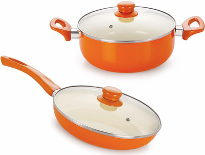 NIRLON Induction Bottom Non-Stick Coated Cookware Set(PTFE (Non-stick), Aluminium, 2 - Piece)