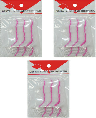 LooMantha 60Pcs Thread Dental Floss(8 cm, Pack of 60)