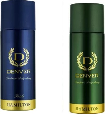 DENVER (1 Pride & 1 Hamilton) - 165ml - PRH-01 Deodorant Spray  -  For Men(330 ml, Pack of 2)