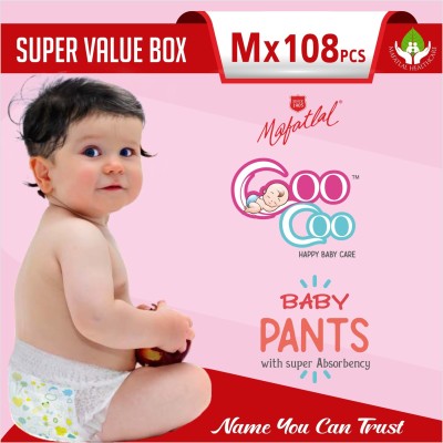 Coo Coo Baby Diapers (Set of 108) - M  (108 Pieces)