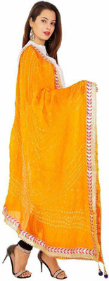 D-Fashion Art Silk Self Design Women Dupatta