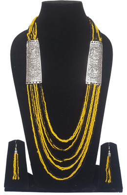 sringar Oxidised Silver Silver Yellow Jewellery Set(Pack of 1)