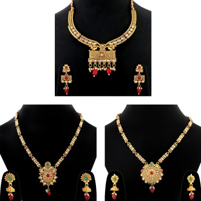 SILVER SHINE Alloy Gold-plated Gold Jewellery Set(Pack of 1)