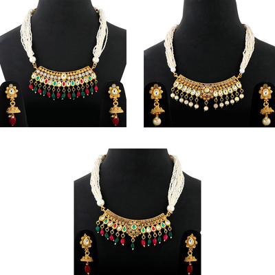 SILVER SHINE Alloy Gold-plated Gold Jewellery Set(Pack of 1)