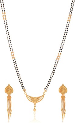 Bhagya Lakshmi Alloy Gold-plated Gold, Black Jewellery Set(Pack of 1)