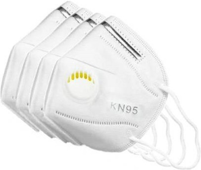 Surat Dream 5 Layer Reusable Mask Respirator with Valve Respirator face mask n95 virus protection Reusable, Washable(White, Free Size, Pack of 4)